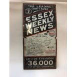 Essex weekly news enamel sign