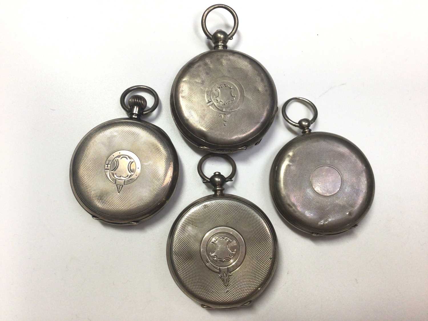 Four silver cased pocket watches - Image 2 of 3