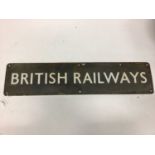 Vintage enamel British Railways sign, 65cm in length.