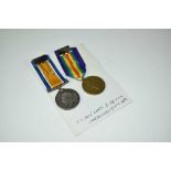 First World War pair comprising War and Victory medals named to 3005 PTE. J. Ward. Durh. L.I.