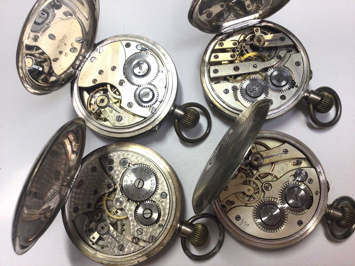 Four silver cased pocket watches - Image 3 of 3