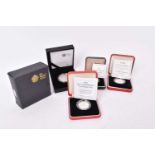 G.B. - Royal Mint mixed silver proof Piedforrt coins to include £5 'Restoration of the Monarchy' 201