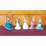 Collection of 15 Coalport figures including Natalie, Lady Lillian, Andrea and Crystal