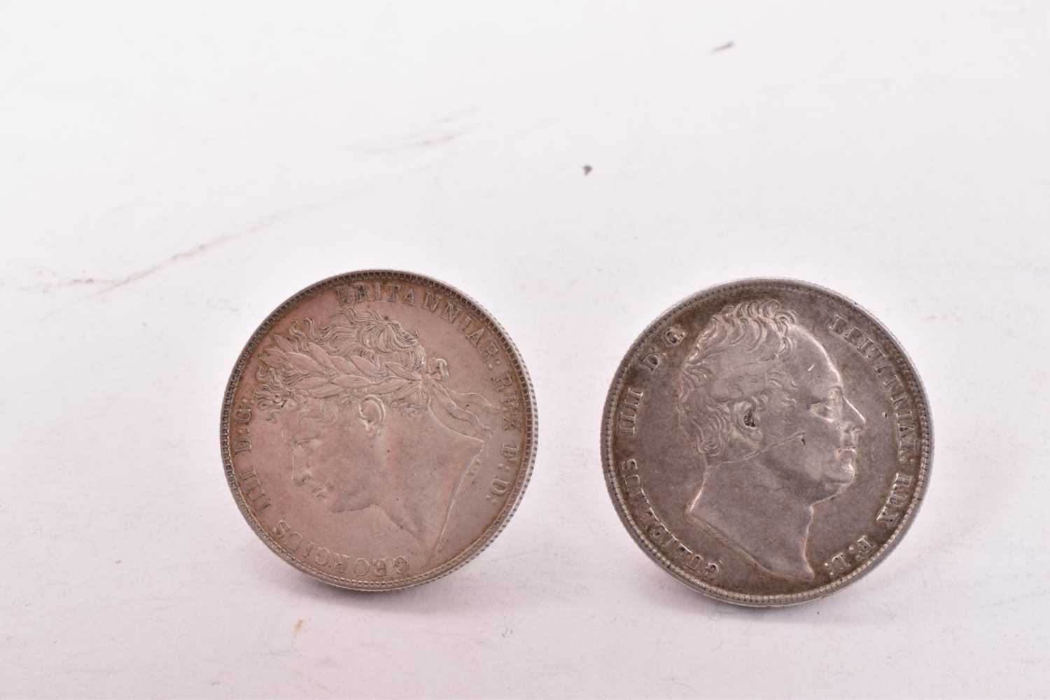 G.B. - Silver Half Crowns to include George IV 1824 2nd reverse (N.B. Obv: Scratch to left of neck) - Image 2 of 2