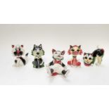 Five Lorna Bailey model cats