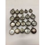 A large quantity of silver pocket watch cases, including Georgian and later