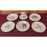 Selection of Royal Doulton Brambly Hedge plates, Brambly Hedge jug and five Wedgwood plates