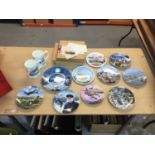 Group of aviation related collectors plates and related ceramics