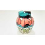 Moorcroft pottery ginger jar and cover, 11cm high, boxed