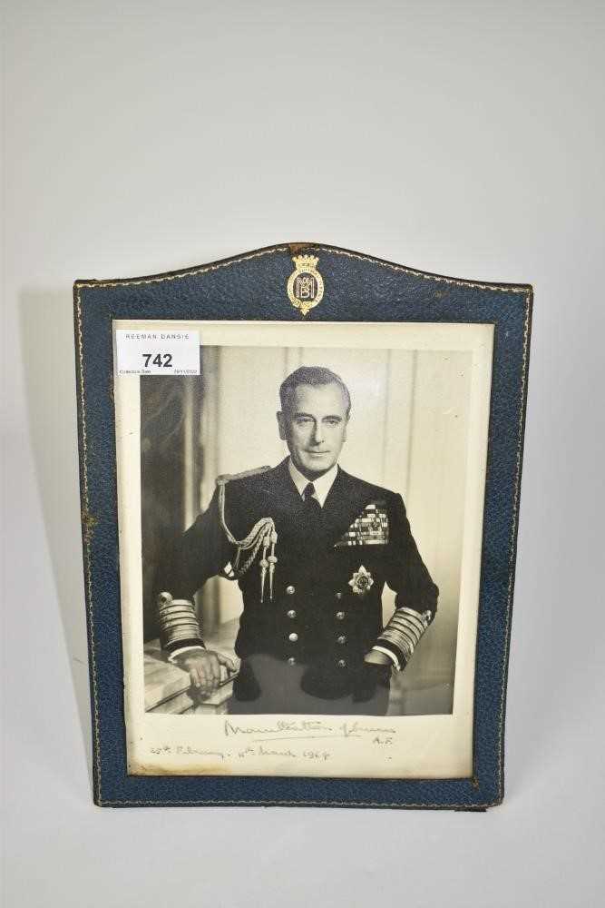 Lord Louis Mountbatten of Burma, signed and dated presentation photograph- 'Mountbatten of Burma A.F