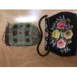 Group of vintage and later handbags and beaded evening bags