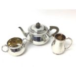 1920s Mappin & Webb silver three piece tea set