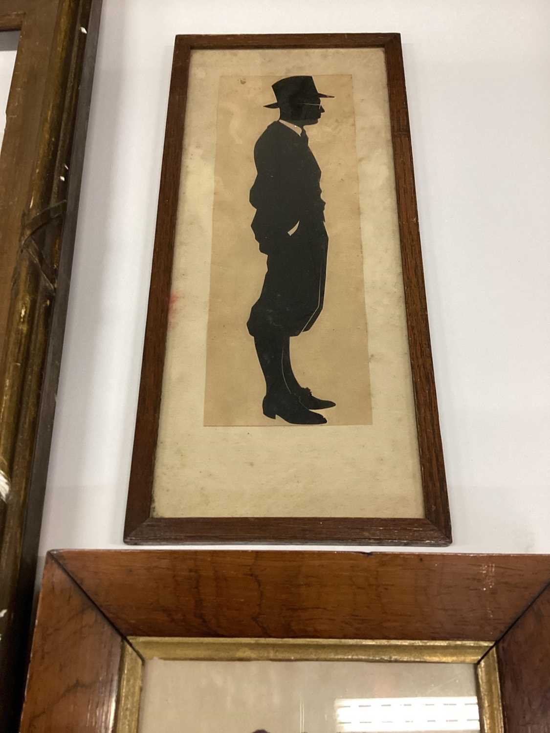 19th century botannical watercolour in rosewood frame, together with a silhouette, Victorian foot st - Image 3 of 11