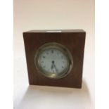 Vintage car clock in oak case