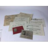 Small group of Nazi documents including soliders identity papers, certificate and others.