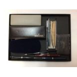 Collection of pens including Sheaffer, Waterman, Parker etc