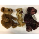 A group of designer bears including Steiff 000829, Mother Hubbard Bono 4/4 and Chester 1/1 both with