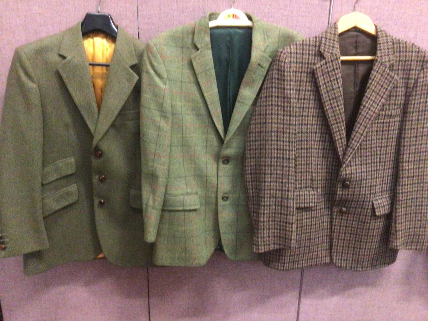Gentlemen's wool tweed jackets makes include The Highlands, Santinelli Shetland, Andre Balzac Tweedl