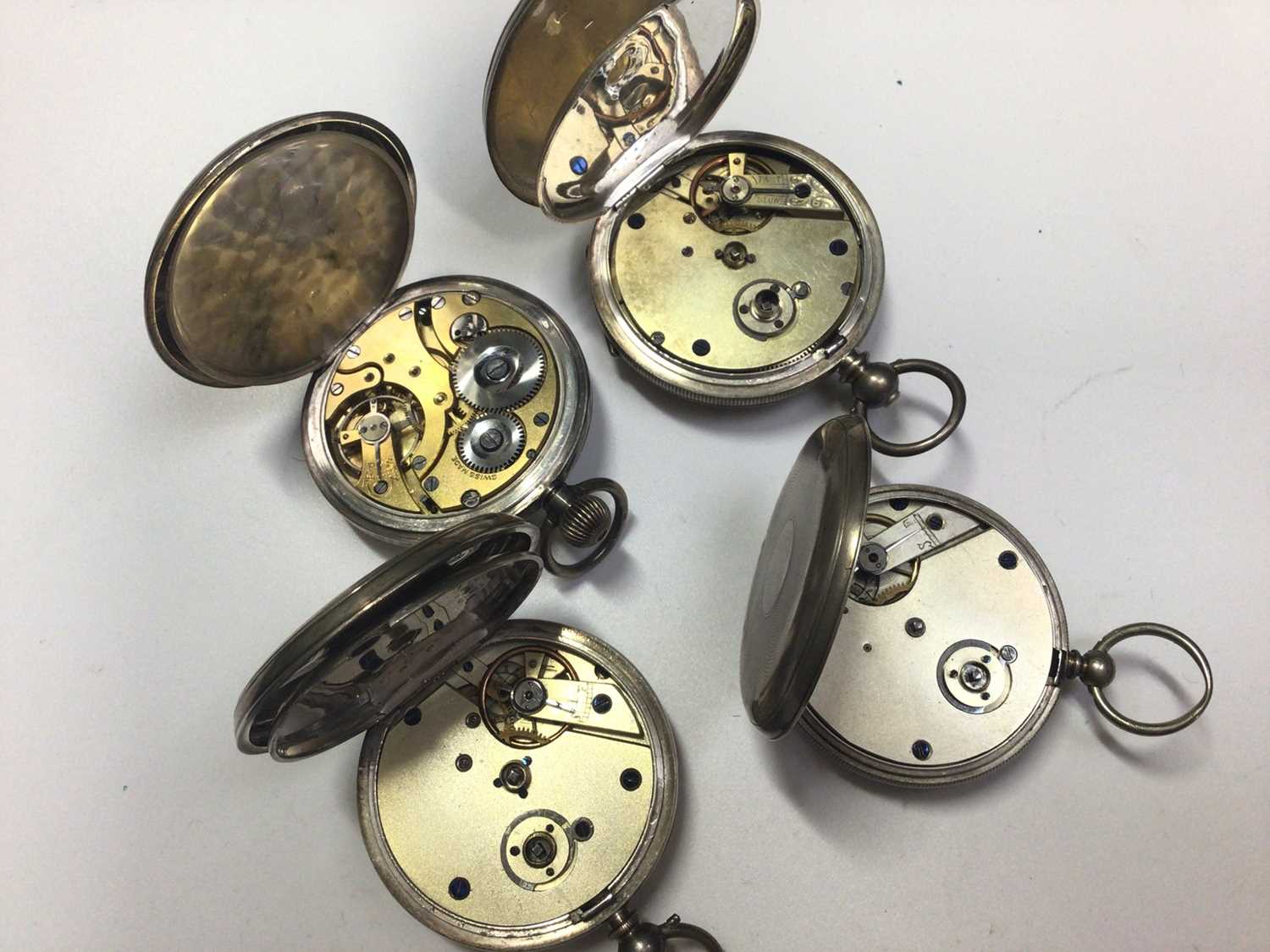 Four silver cased pocket watches - Image 3 of 3