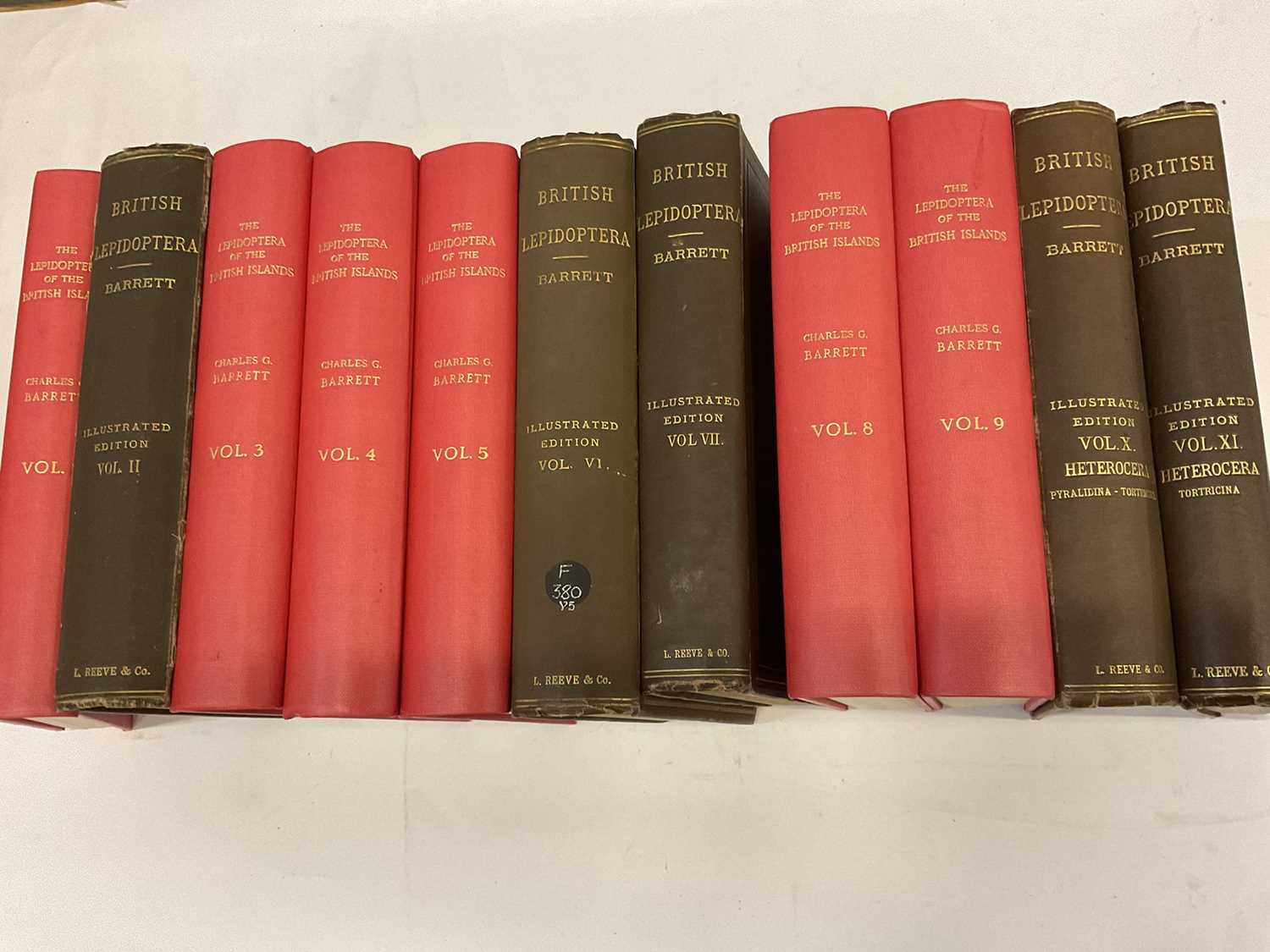 Charles G Barrett - The Lepidoptera of the British Islands, 1893 - 1907, L Reeve and Co, 11 Vols, ea