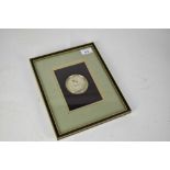 19th century French silver medallion of Napoleon circa. 1800, mounted in glazed frame.