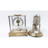 Vintage Kieninger & Obergfell Kudo Electronic skeleton clock, together with a Violeta anniversary cl