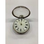 A silver pair cased pocket watch with verge movement signed Hardeman Bridge, hallmarked London 1807