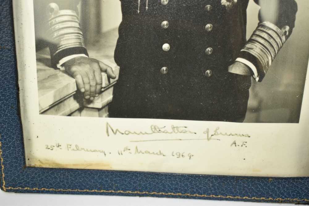 Lord Louis Mountbatten of Burma, signed and dated presentation photograph- 'Mountbatten of Burma A.F - Image 2 of 3