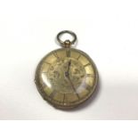 Victorian 18ct gold cased Gindrat Geneve fob watch