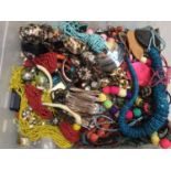 Quantity of costume jewellery including various bead and shell necklaces