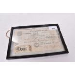 G.B. - Provincial banknote Chelmsford Bank, Crickitt & Co. dated 30th September 1825 and framed VG-A