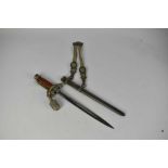 Nazi Army Officers dagger with hangers and knot plus 1 other knot