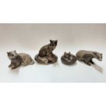 Collection of 14 Poole stoneware animals including foxes, badgers, rabbits etc