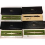 Parker Duofold fountain pen with 14ct gold nib, together with other Parker, Papermate and Cross pens