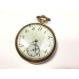 18ct gold cased pocket watch