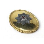 Contemporary Coldstream Guards Bandsman's oval shoulder plate badge