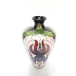 Moorcroft pottery vase decorated in the Fuchsia Cascade pattern, numbered edition 32 for The Moorcro