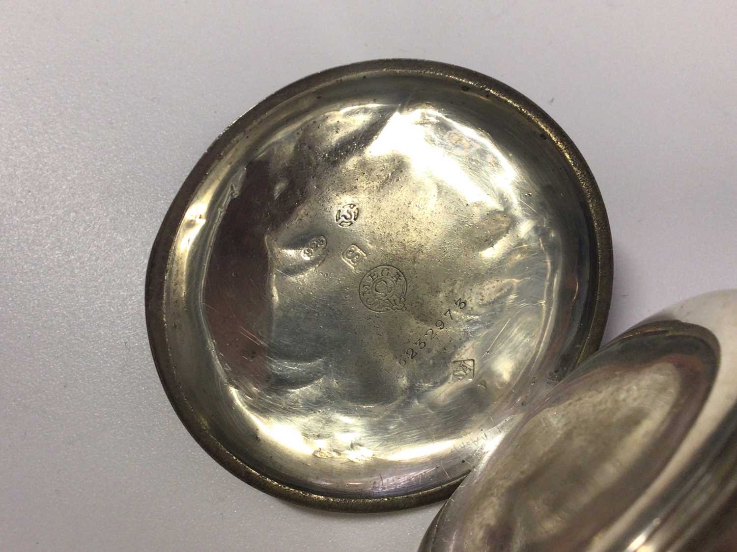 Omega silver cased pocket watch - Image 4 of 5