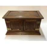 Edwardian oak collectors cabinet