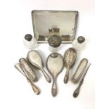 Early 20th century silver dressing table items