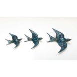 Set of three Beswick Swallow wall plaques, model no 757-1, 757-2 and 757-3