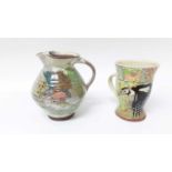 Maureen Minchin (b. 1954) two pieces of studio pottery - a jug and a mug