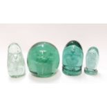 Four Victorian Castleford glass paperweights, circa. 1860.