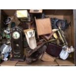 Various antique and vintage clocks and timepieces, watch holders etc