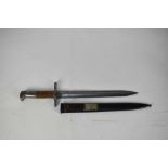 Swiss 1899 Pattern Schmid-Rubin rifle bayonet with scabbard