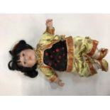 Doll by Heidi Plusczok 'Shantala' 2007 limited edition 3 of 120, 52 cm plus a chinese doll by Leonar