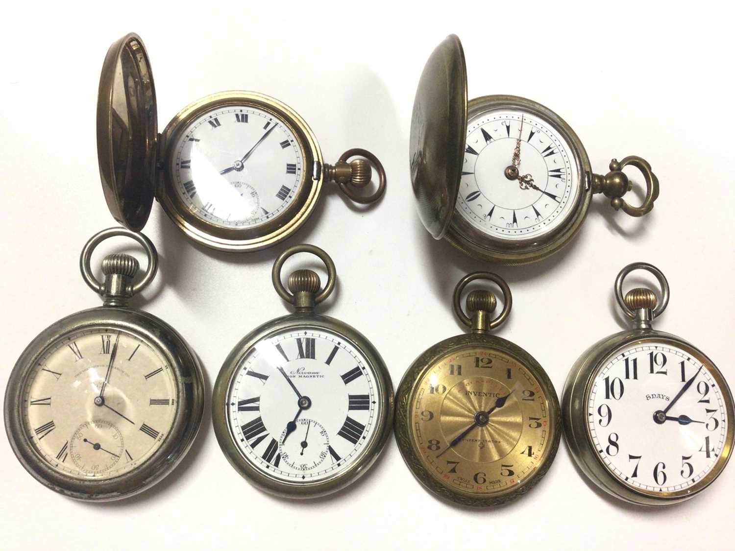 Six various pocket watches