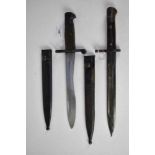 Spanish Mauser Bolo knife bayonet with scabbard and Turkish Mauser bayonet with scabbard (2)