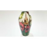 Moorcroft pottery limited edition vase decorated in the Thaxted Remembered pattern by Nicola Slaney,