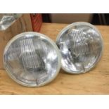 Pair of CIBIE Z180 7'' Halogen round headlamps, to suit Ford Escort Mexico, RS2000 etc.